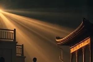 老屋油灯下书写家书的双手与信纸特写